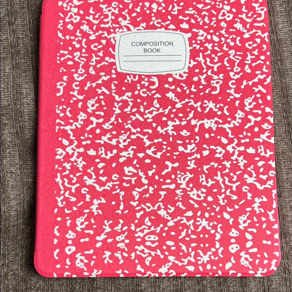4th/5th gen iPad cover Red and White Composition Book